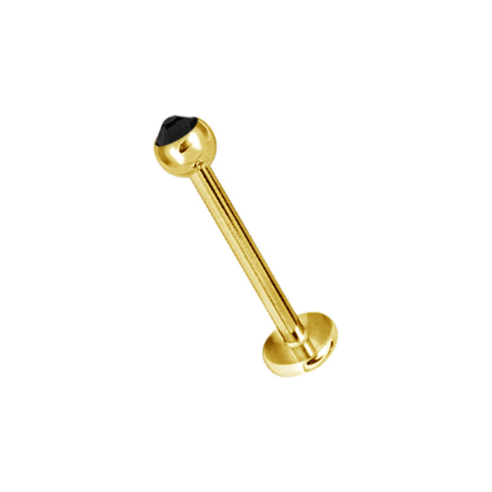 18K Gold Plated Labret Crystal