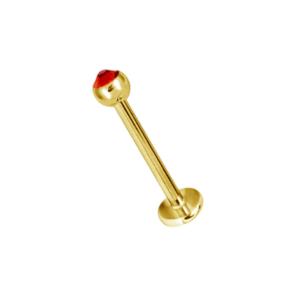 18K Gold Plated Labret Crystal