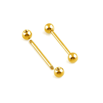 Piercings Works Classic Titanium Barbell for Nipple or Tongue Piercing