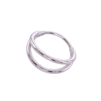 Piercings Works Nose Ring Piercing - Stylish Double Hoop Ring in 4 Sizes