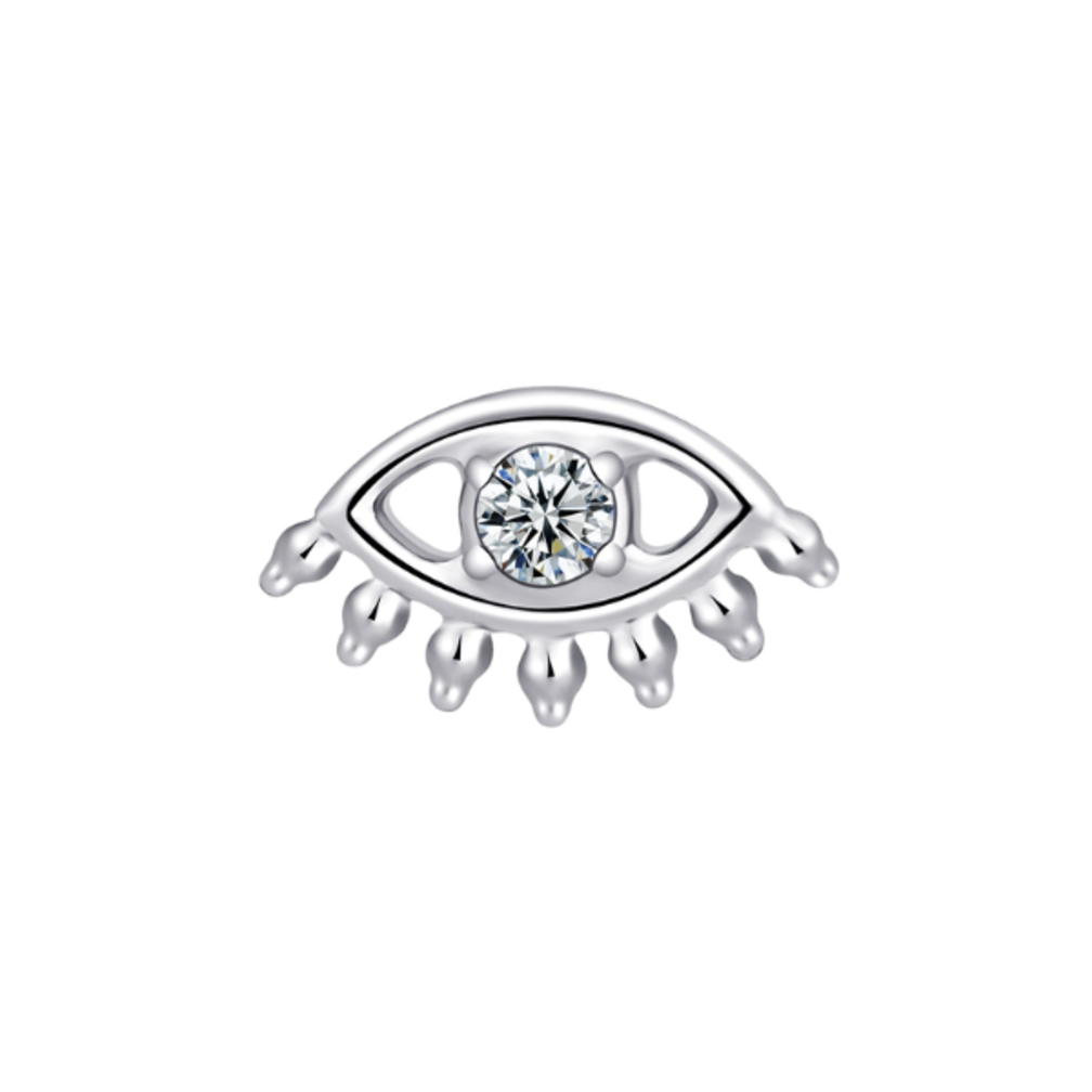 Titanium Helix / Tragus Piercing - Kristallen Oogontwerp