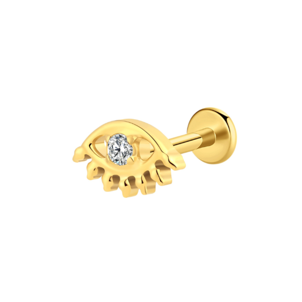 Titanium Helix / Tragus Piercing - Kristallen Oogontwerp