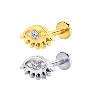 Piercings Works Titanium Helix / Tragus Piercing -  Crystal Eye