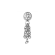 Titanium Oorpiercing met Ronde Kristal en Kettingen