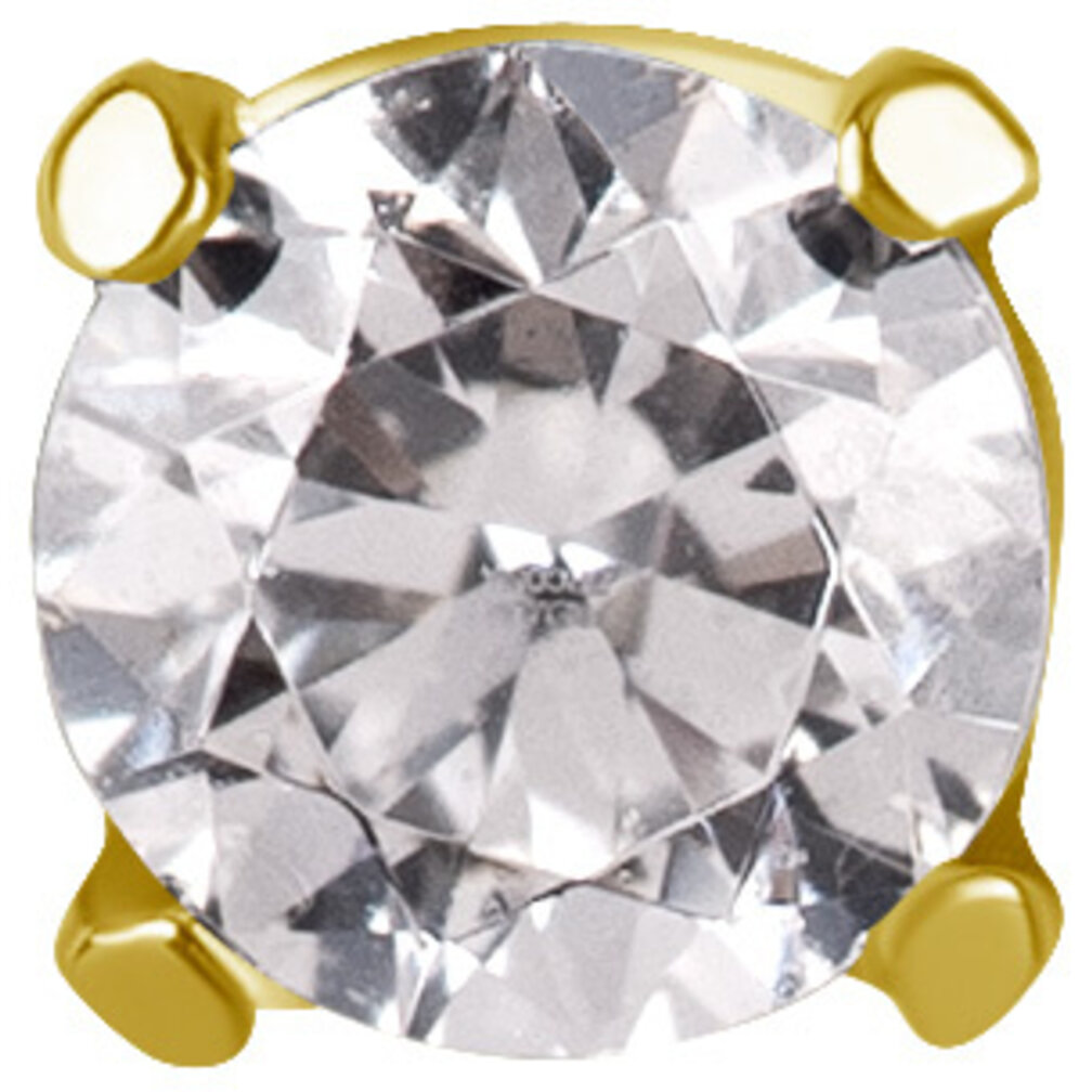 Elegant Titanium Nose Piercing with Crystal Stud