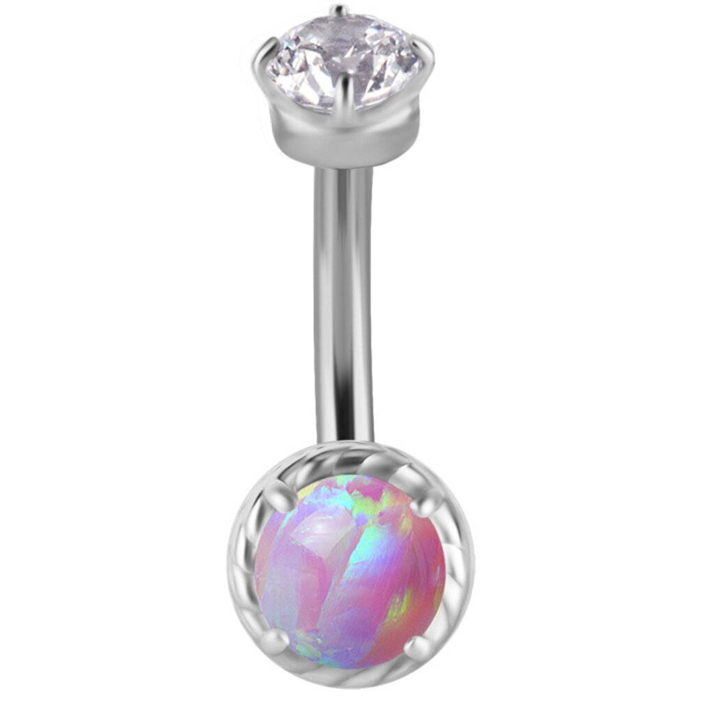 Rookpiercing met Opaal & Zirkonia – Stijlvol & Uniek