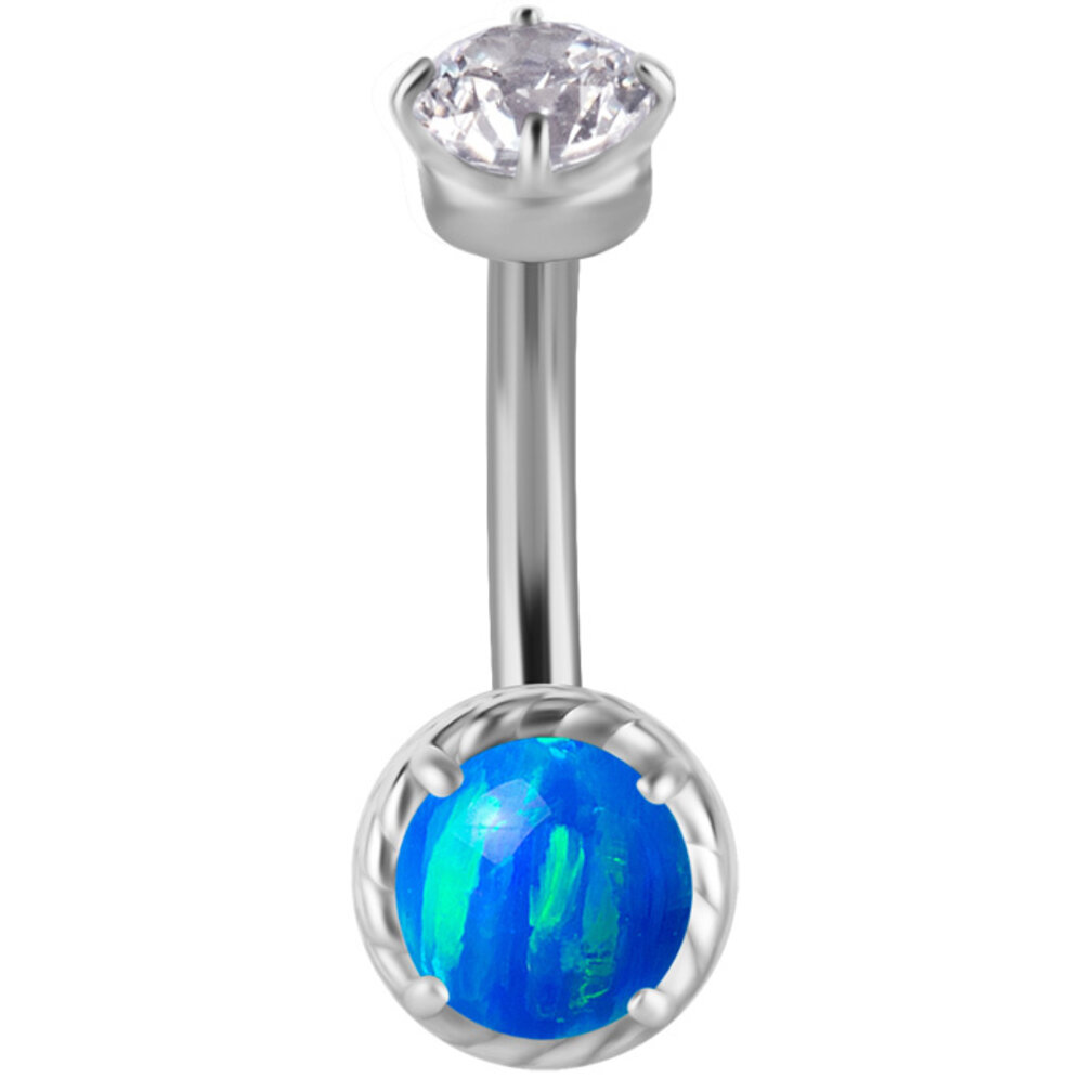 Rookpiercing met Opaal & Zirkonia – Stijlvol & Uniek