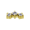 Vergulde Helix Piercing met Drie Zirkonia's – Stralende Luxe