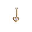 Titanium Heart Navelpiercing – Romantische Stijl met Ultiem Comfort