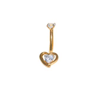 Piercings Works Titanium Heart Navelpiercing – Romantische Stijl met Ultiem Comfort