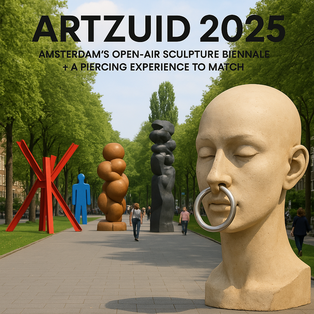 Discover ARTZUID 2025: Amsterdam’s Open-Air Sculpture Biennale + A Piercing Experience to Matc
