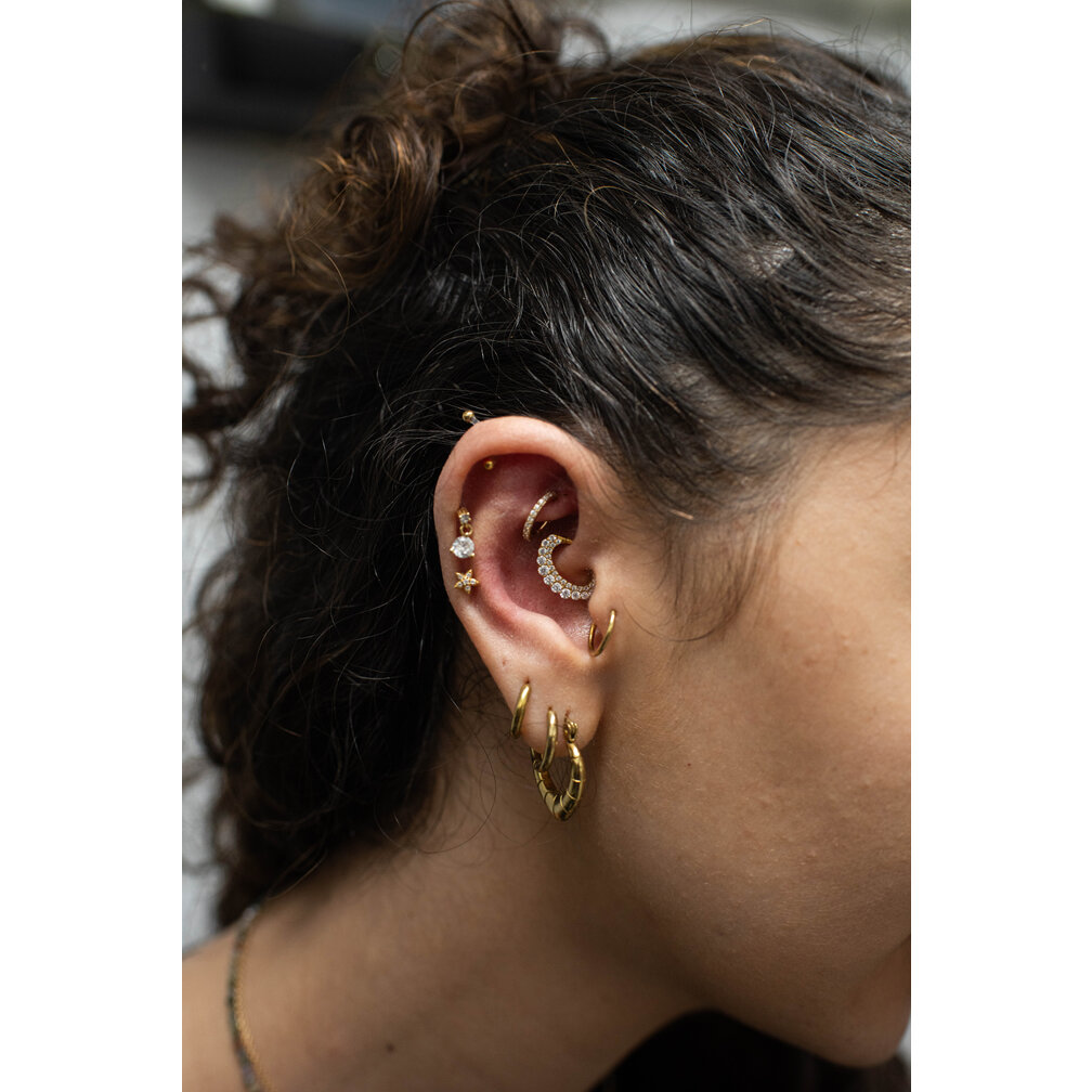 Septum/Daith Ring  - Premium Zirconia
