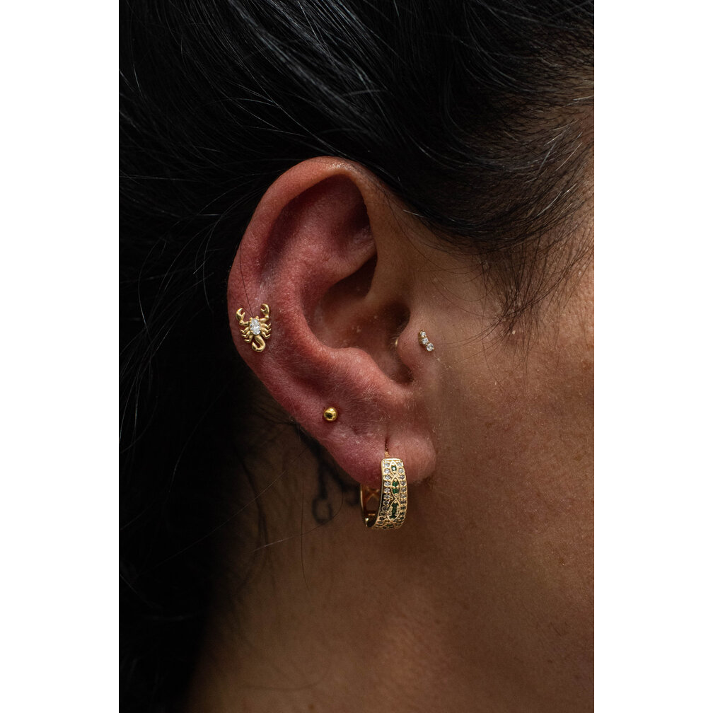 Piercing Barbell -  Scorpion with Zirconia