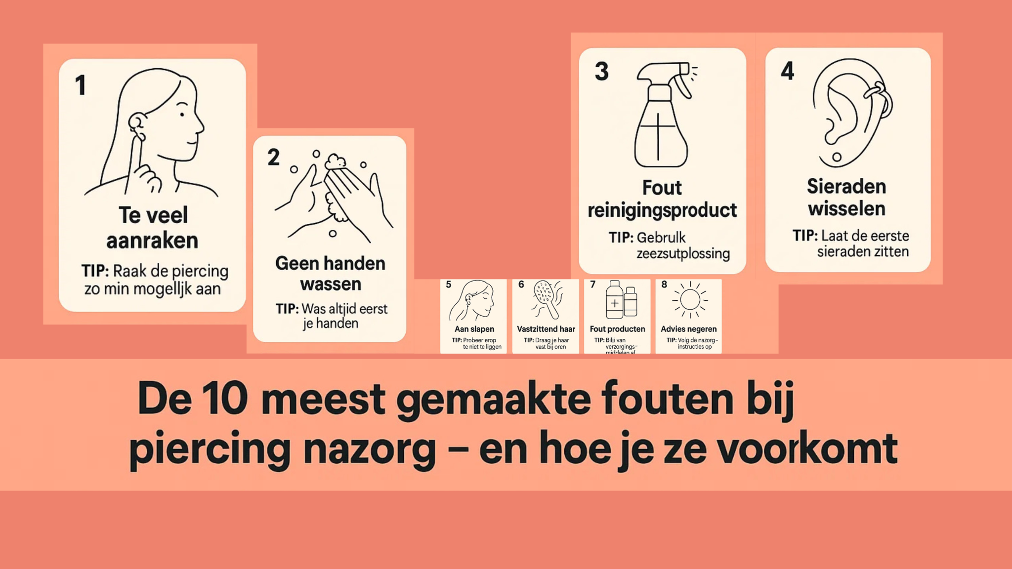 De 10 meest gemaakte fouten bij piercing nazorg – en hoe je ze voorkomt