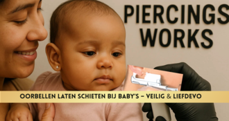 Oorbellen laten schieten bij baby’s – veilig, vertrouwd en liefdevol bij Piercings Works