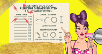 De Ultieme Gids voor Piercing Sieradenmaten & Sluitingssystemen