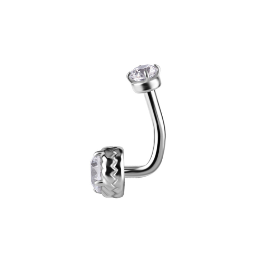Surgical Steel Rook Piercing - Premium Zirconia