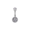 Prachtige en Elegante Chirurgisch Staal Rook Piercing - Met Premium Zirkonia voor een Superieure Uitstraling