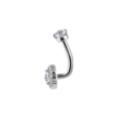 Prachtige en Elegante Chirurgisch Staal Rook Piercing - Met Premium Zirkonia voor een Superieure Uitstraling