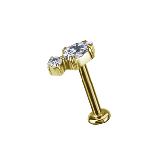 Piercings Works Golden Duo Pear Tragus & Helix Piercing – Limited Edition 2026 | Piercings Works