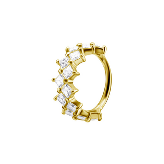 Piercings Works 18 Karat Gold Conch Ring - Zirconia