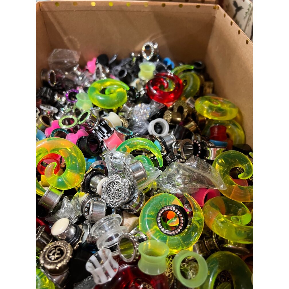 Body Jewelry Startcollectie – Complete Partij van 500 Plugs & Tunnels voor €250, Ideaal voor Studio’s, Starters en Marketplace Verkoop