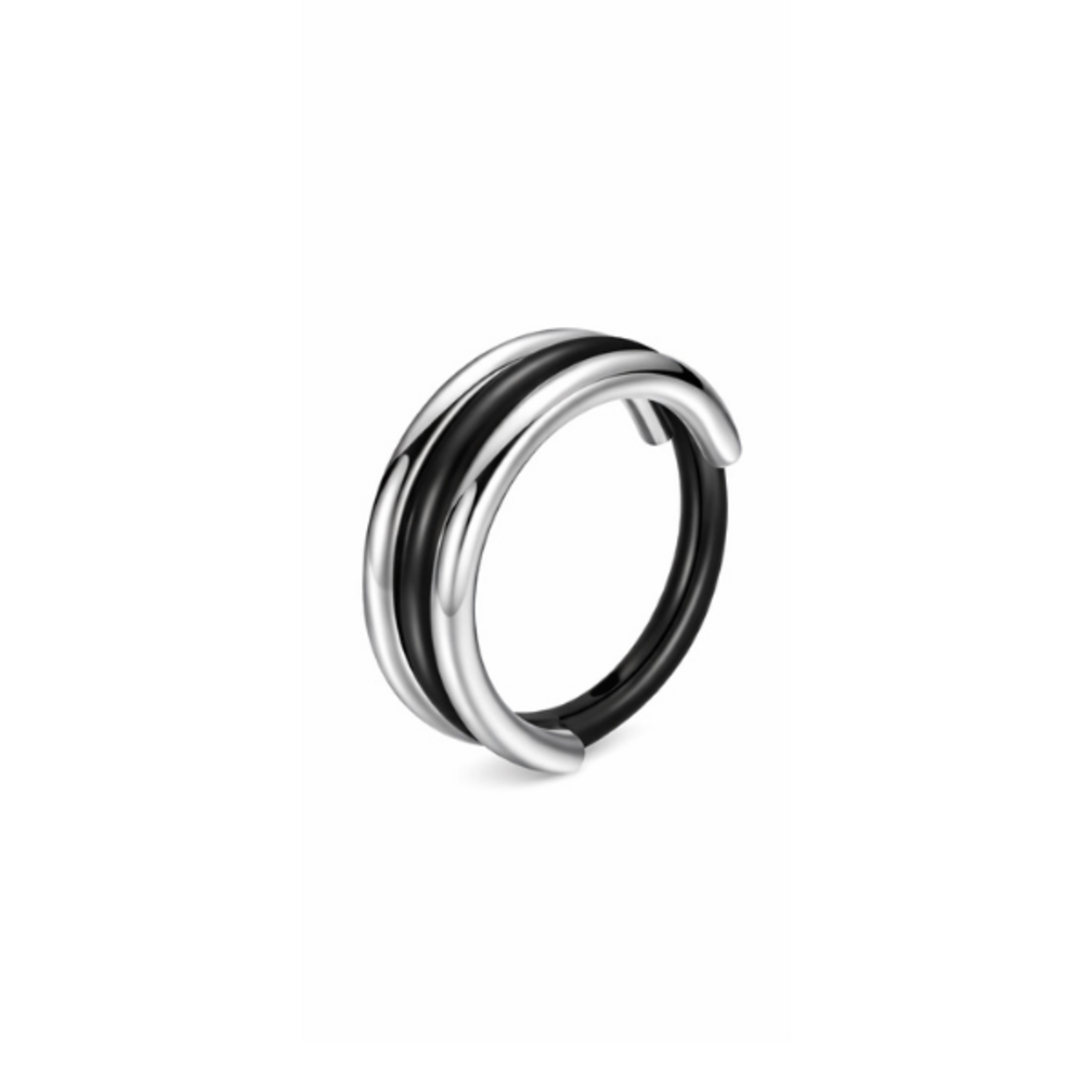 Titanium Ear Piercing Double Band Ring – Titanium or Gold-Plated
