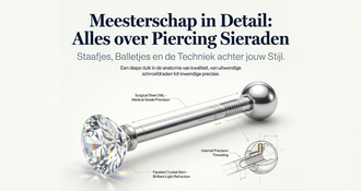 Piercingsieraden lijken eenvoudig: een staafje en een balletje