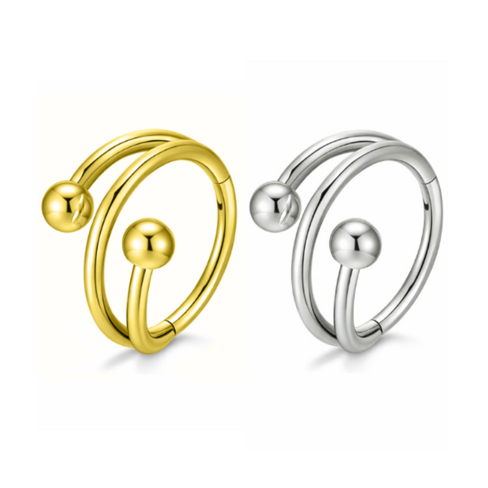 Titanium Ear Piercing Open Spiral Ring