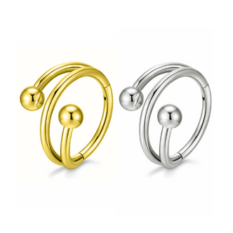 Piercings Works Titanium Oorpiercing Open Spiraal Ring