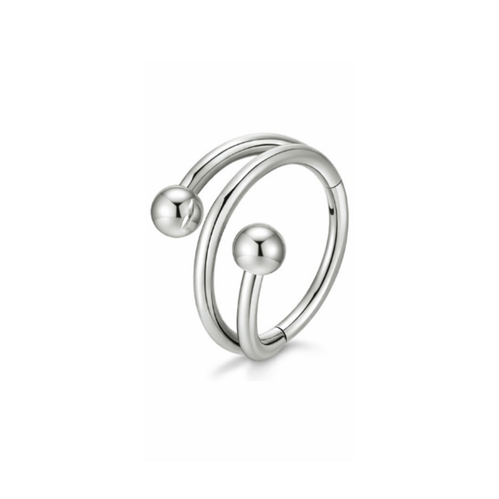 Titanium Ear Piercing Open Spiral Ring