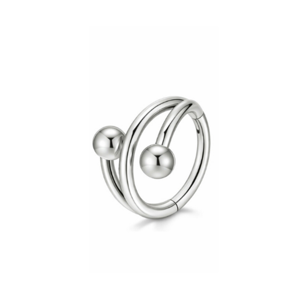 Titanium Ear Piercing Open Spiral Ring