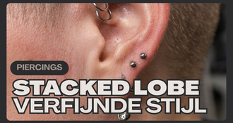 Stacked lobe piercing: verfijnde stijl met meerdere oorlel-piercings