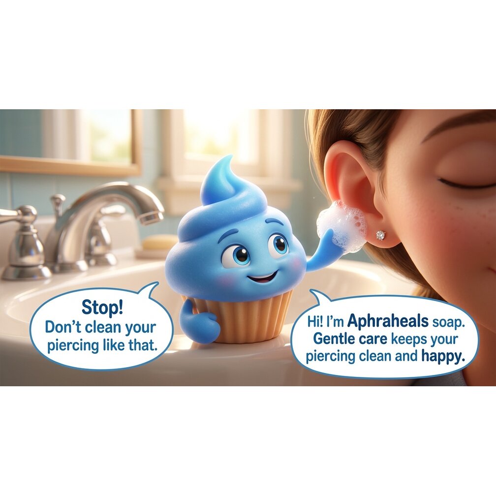 Aphraheals  Piercing Reinigingszeep - Zeezout & Natuurlijke Oliën