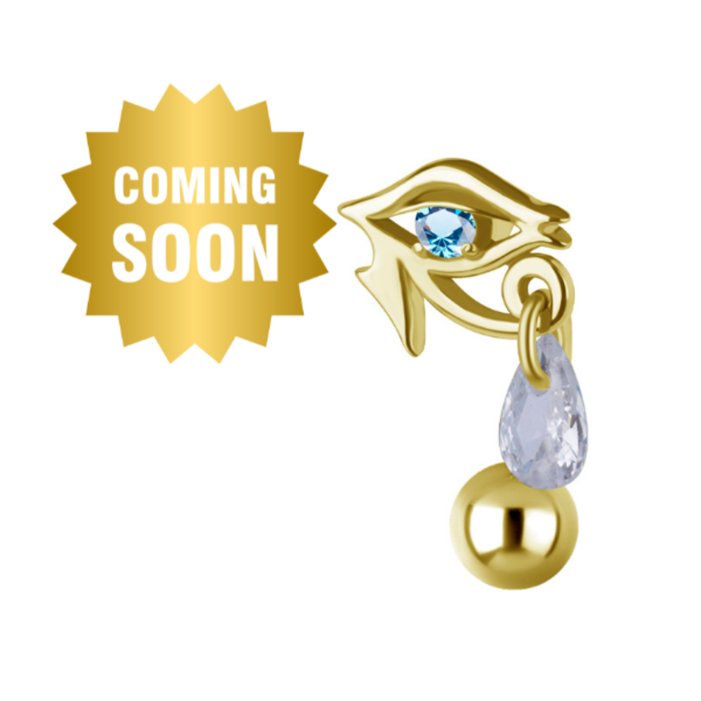 Navelpiercing met Oog Design & Druppel Hanger