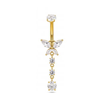 Piercings Works Titanium Navel Piercing (Gold Color)