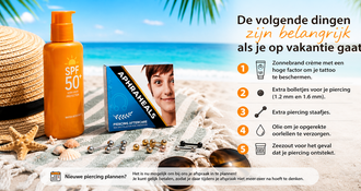 Op vakantie met een piercing? Dit zijn de belangrijkste dingen die je niet mag vergeten