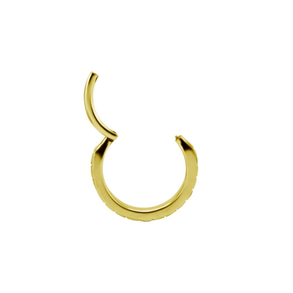 Chirurgisch Staal Click Ring - Vierkant Cubic Zirconia