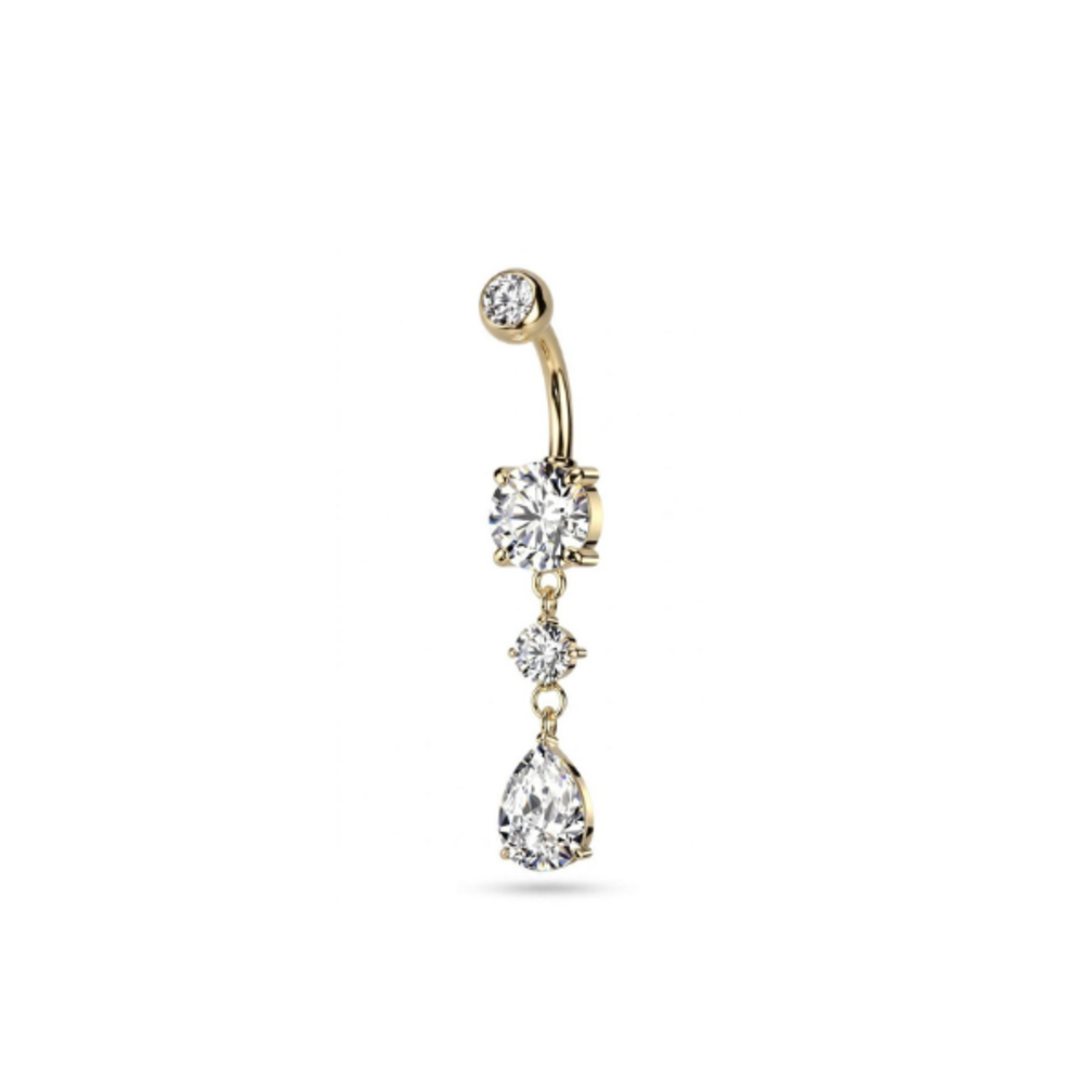 Titanium Navelpiercing met Druppel Hanger