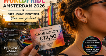 WorldPride Amsterdam 2026: Vier jouw identiteit met een piercing die een verhaal vertelt