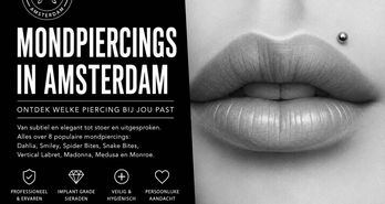 Welke mondpiercing past bij jou? Ontdek 8 stijlen bij Piercings Works Amsterdam