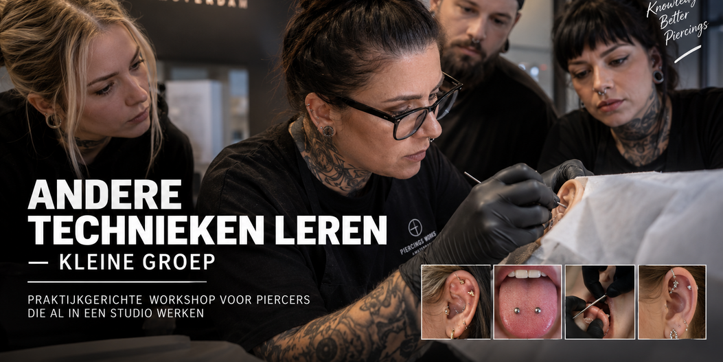 Alternatieve piercingtechnieken leren bij Piercings Works Amsterdam