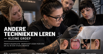 Alternatieve piercingtechnieken leren bij Piercings Works Amsterdam