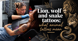 Lion, wolf and snake tattoos: what animal tattoos mean