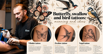 Vlinder, zwaluw of vogel tattoo: betekenis en ideeën