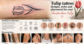 Tulip tattoo: designs, styles and placement for your Amsterdam tulip