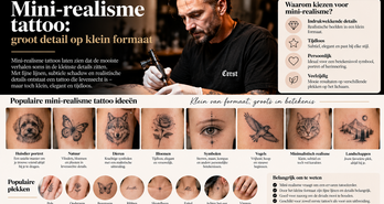 Mini-realisme tattoo: groot detail op klein formaat