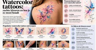 Watercolor tattoos: soft colours and how to keep them beautiful