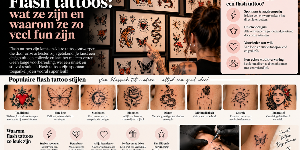 Flash tattoos: what they are and why they're so much fun