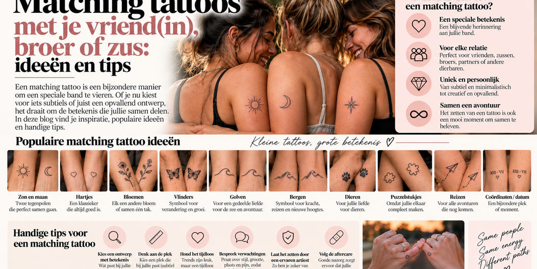 Matching tattoos met je vriend(in), broer of zus: ideeën en tips